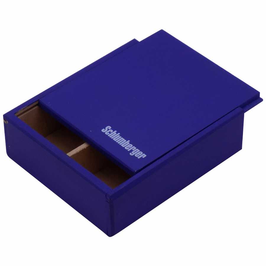 CAJA MDF AZUL  TAPA DESLIZABLE